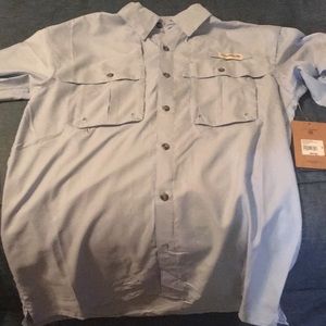 light blue Magellan short sleeve fishing shirt